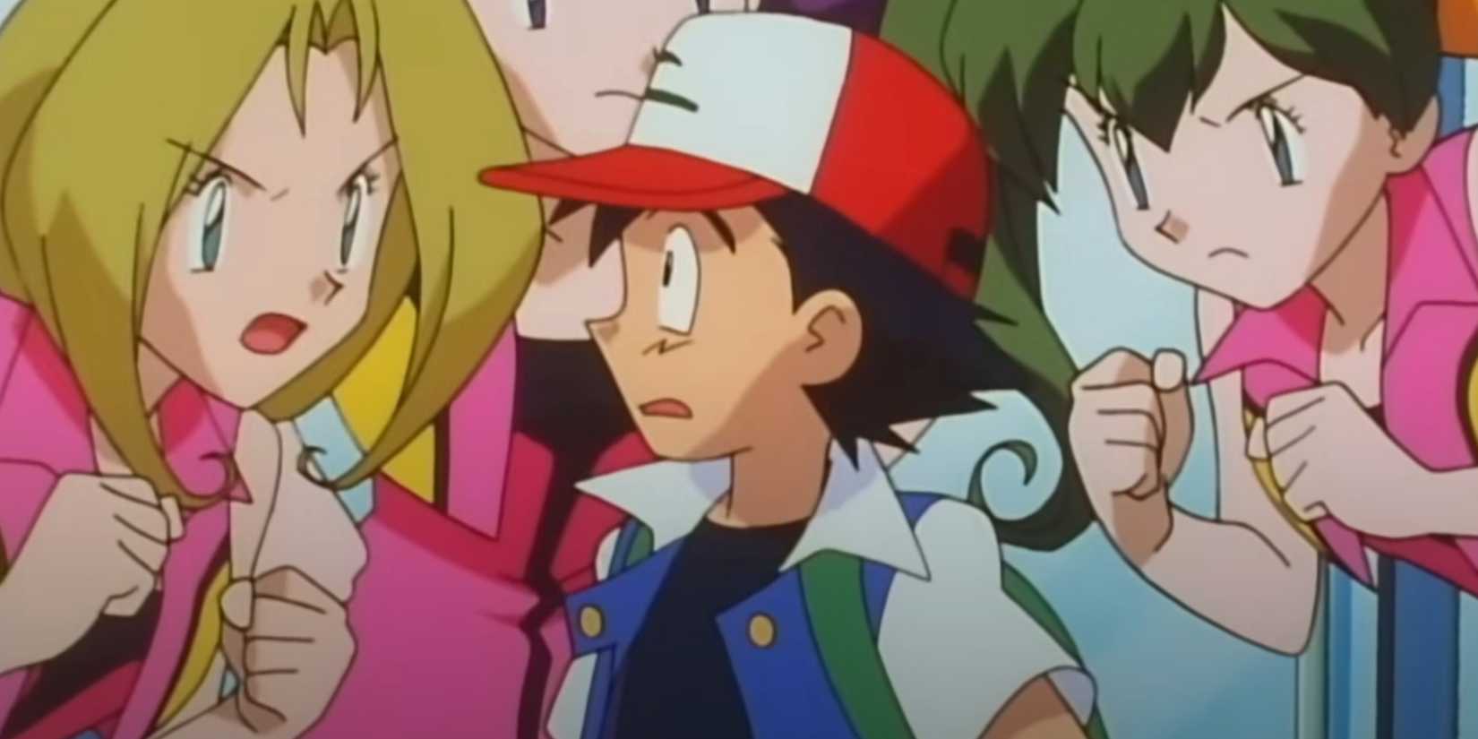 Ash being yelled at by female trainers in Pokemon season 1
