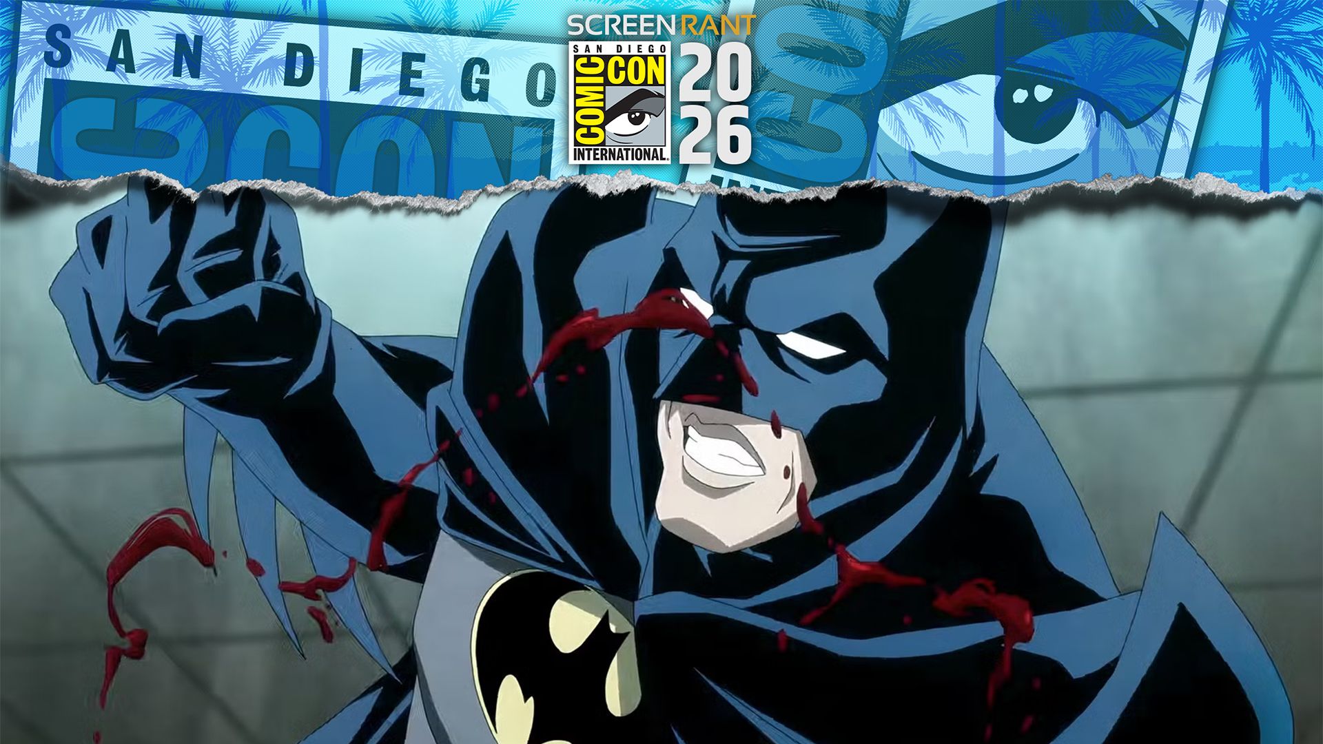 Batman bleeding in Knightfall overlay