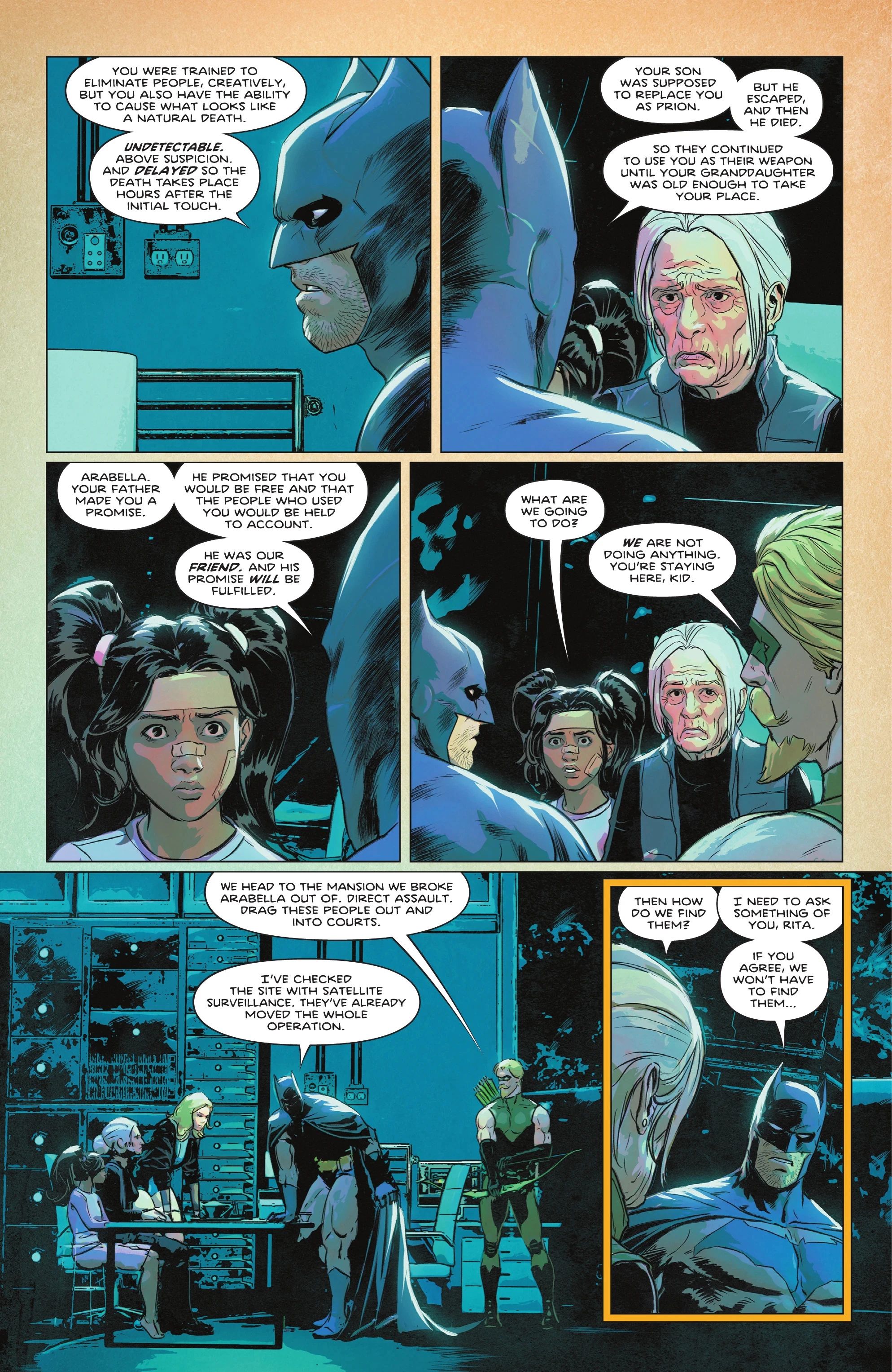 Batman explains the Prions' abilities in Detective Comics #1112