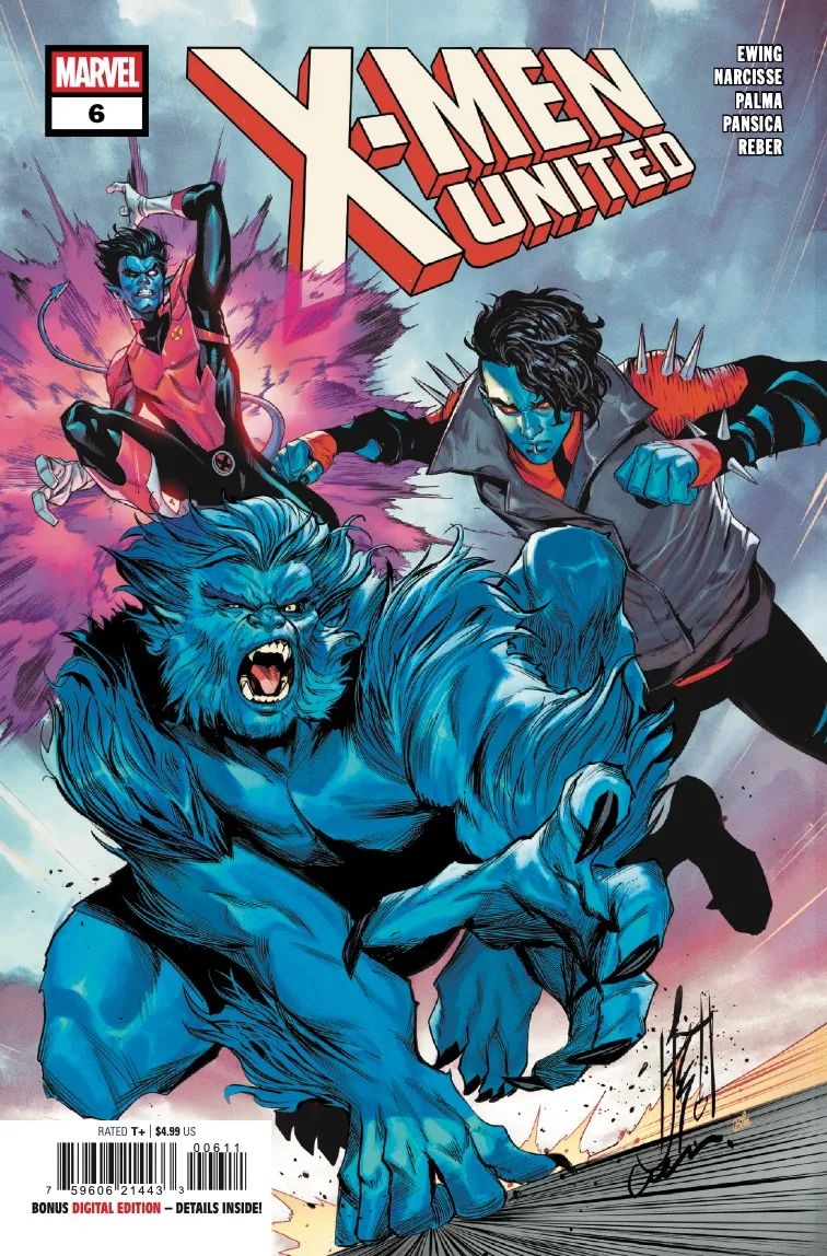 Beast fights in X-Men United #6 cover