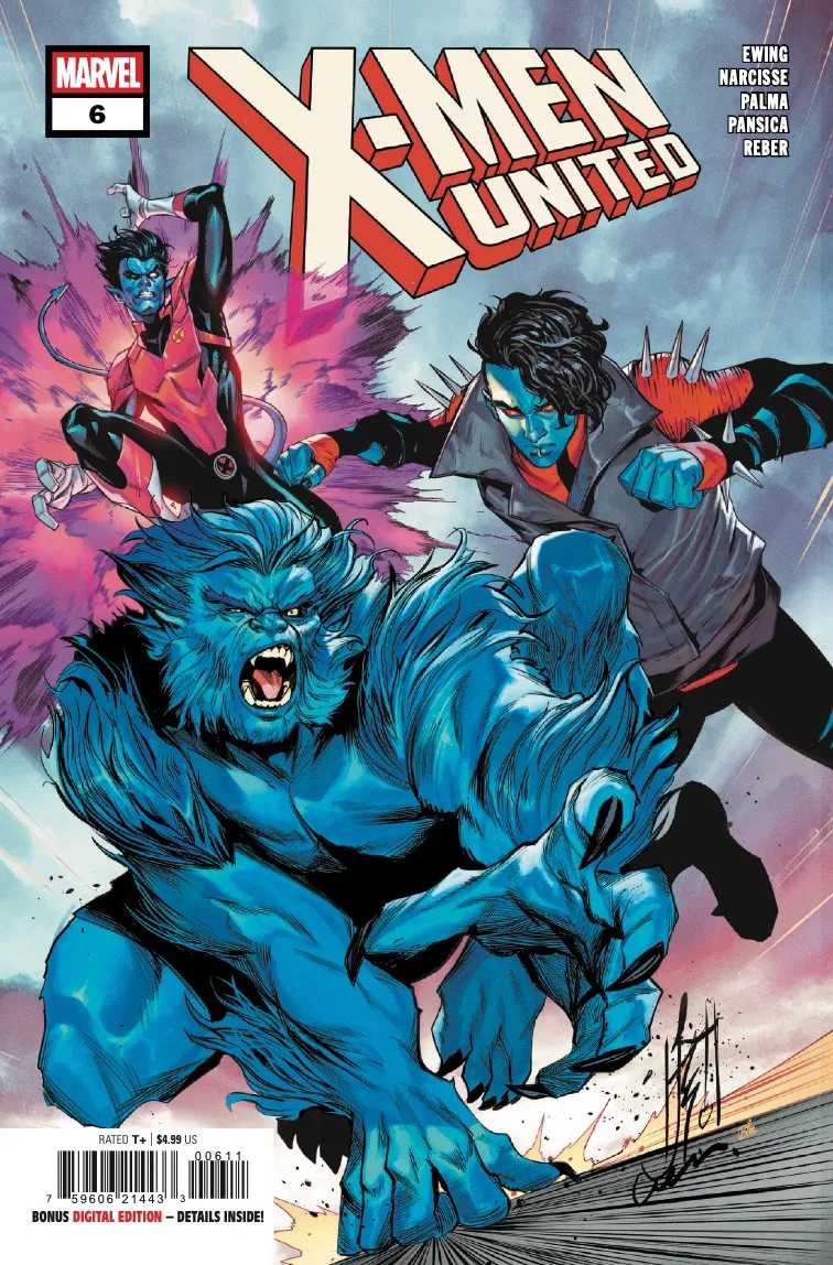 Beast fights in X-Men United #6 cover