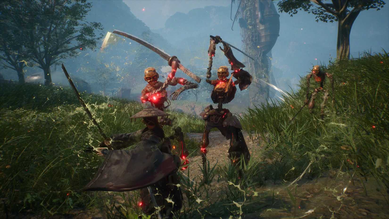 Beast or Reincarnation Emma fighting golems