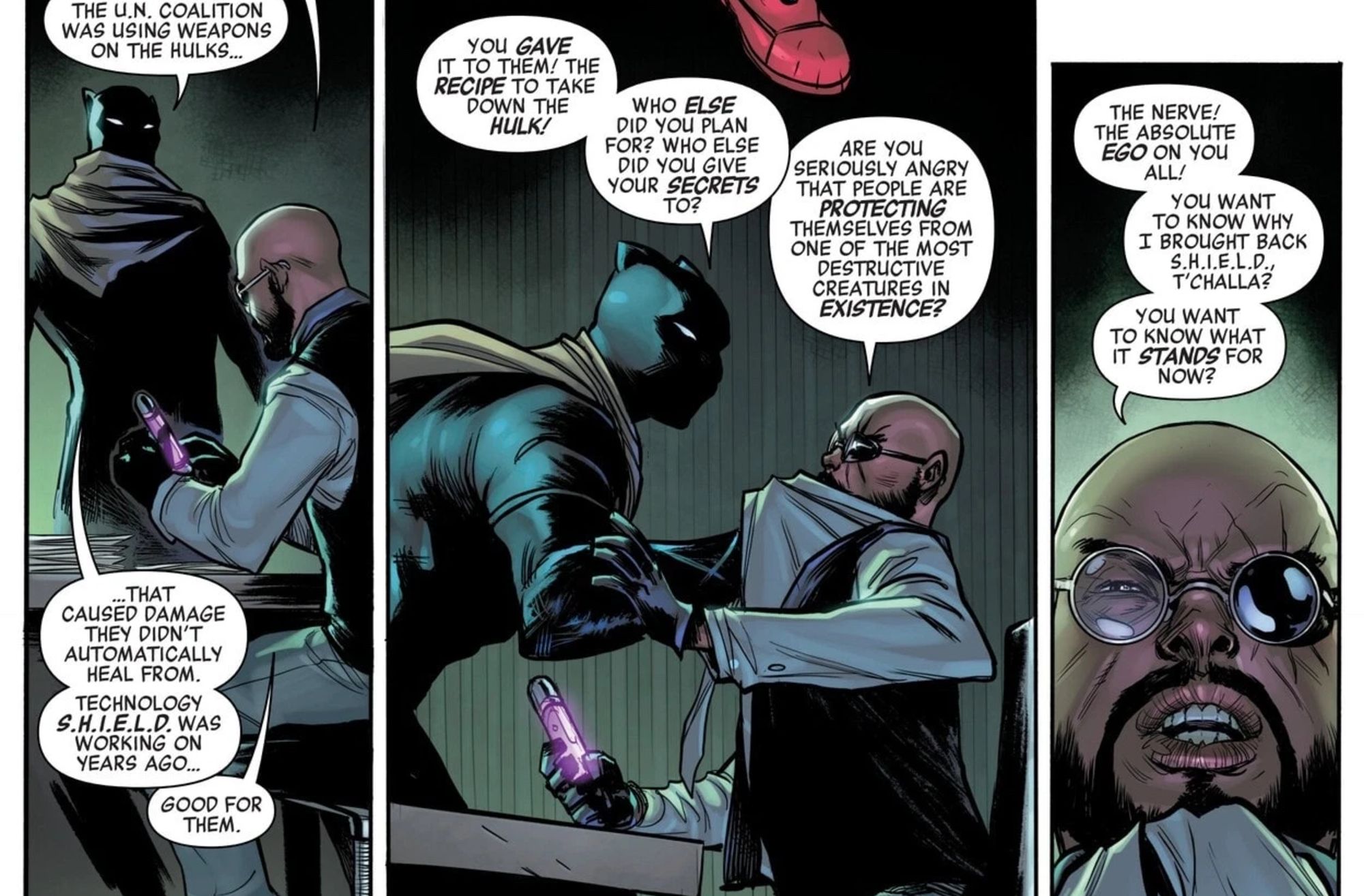 black panther questions nick fury