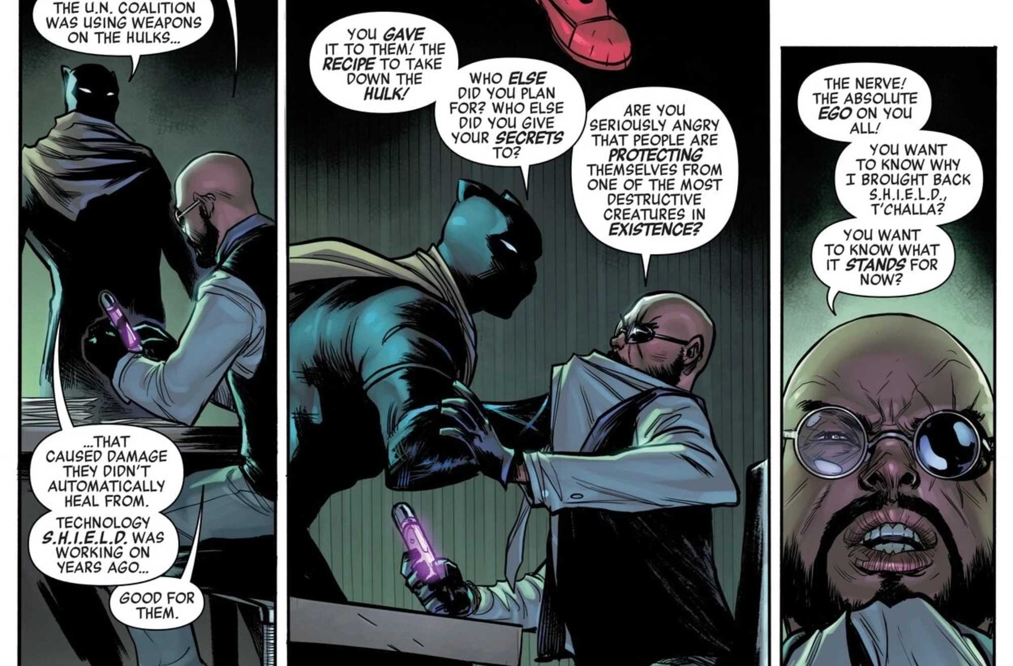 black panther questions nick fury