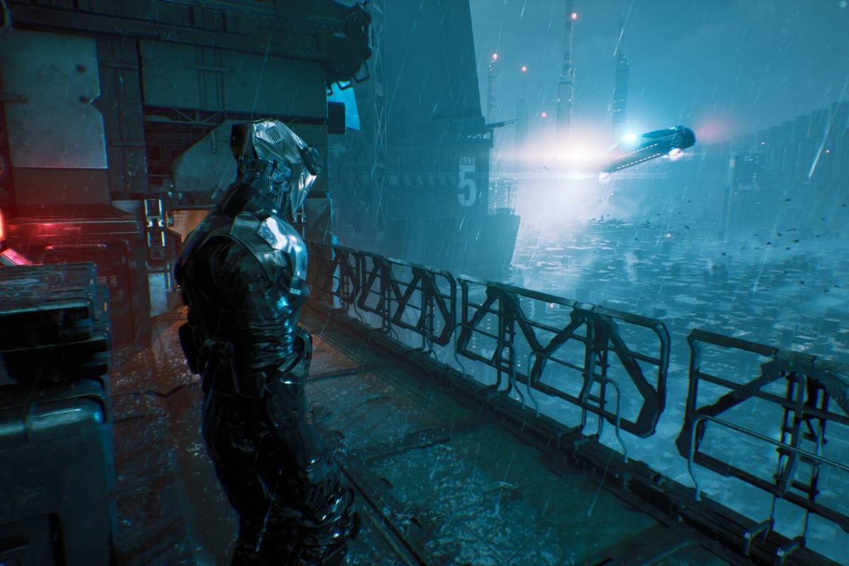 Neo Berlin 2087 action gameplay trailer scene