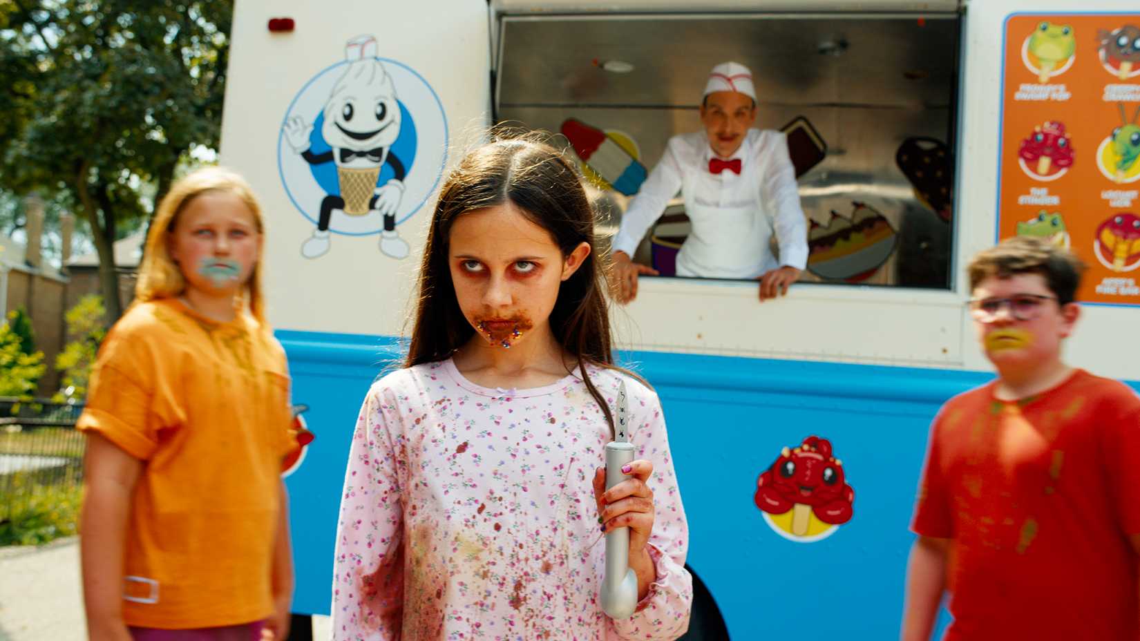 Bloody girl in Ice Cream Man