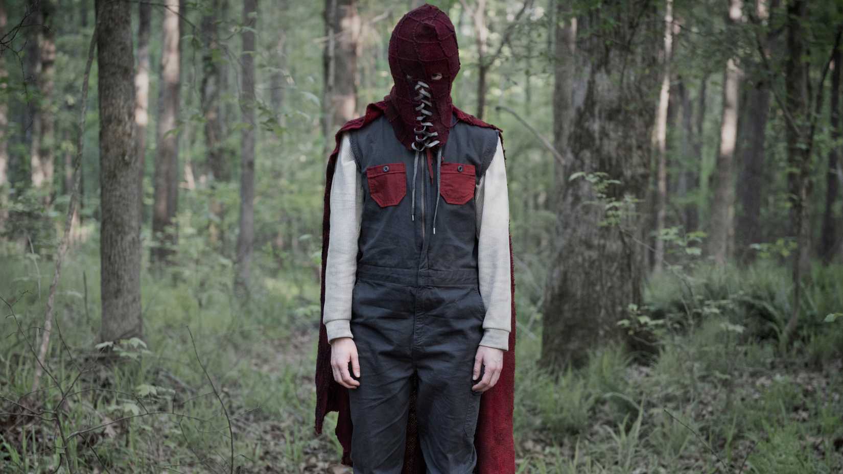 Brandon in costume in Brightburn