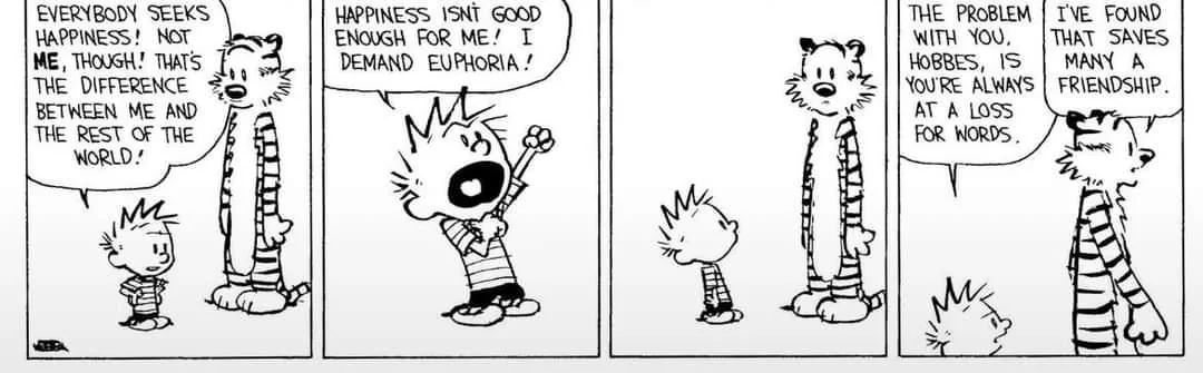 Calvin and Hobbes happiness