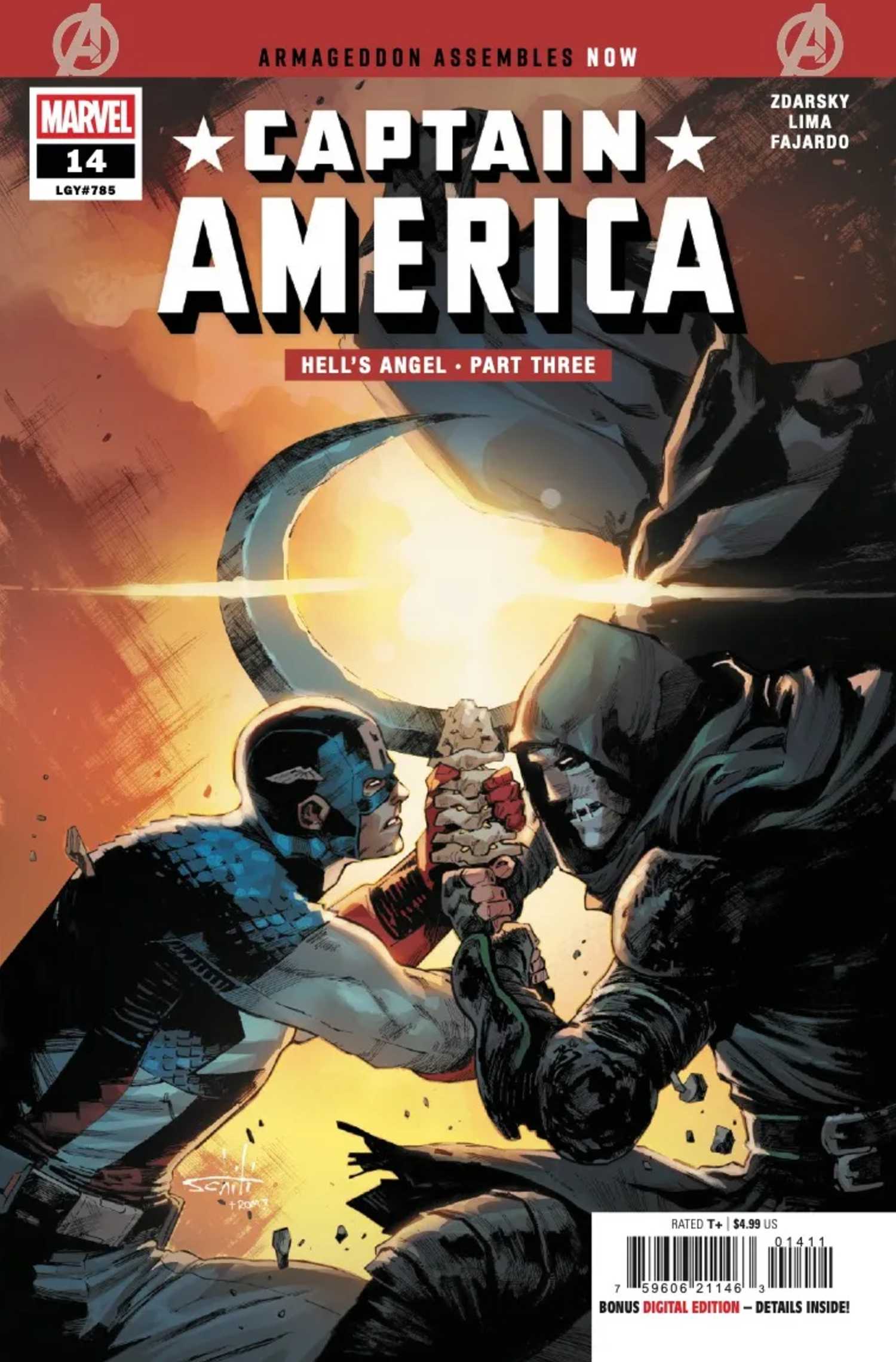 captain america 14 cover showing steve rogers battling doctor doom