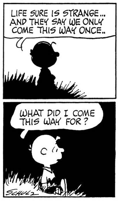 Charlie Browns questions his existence in Peanuts comic strip