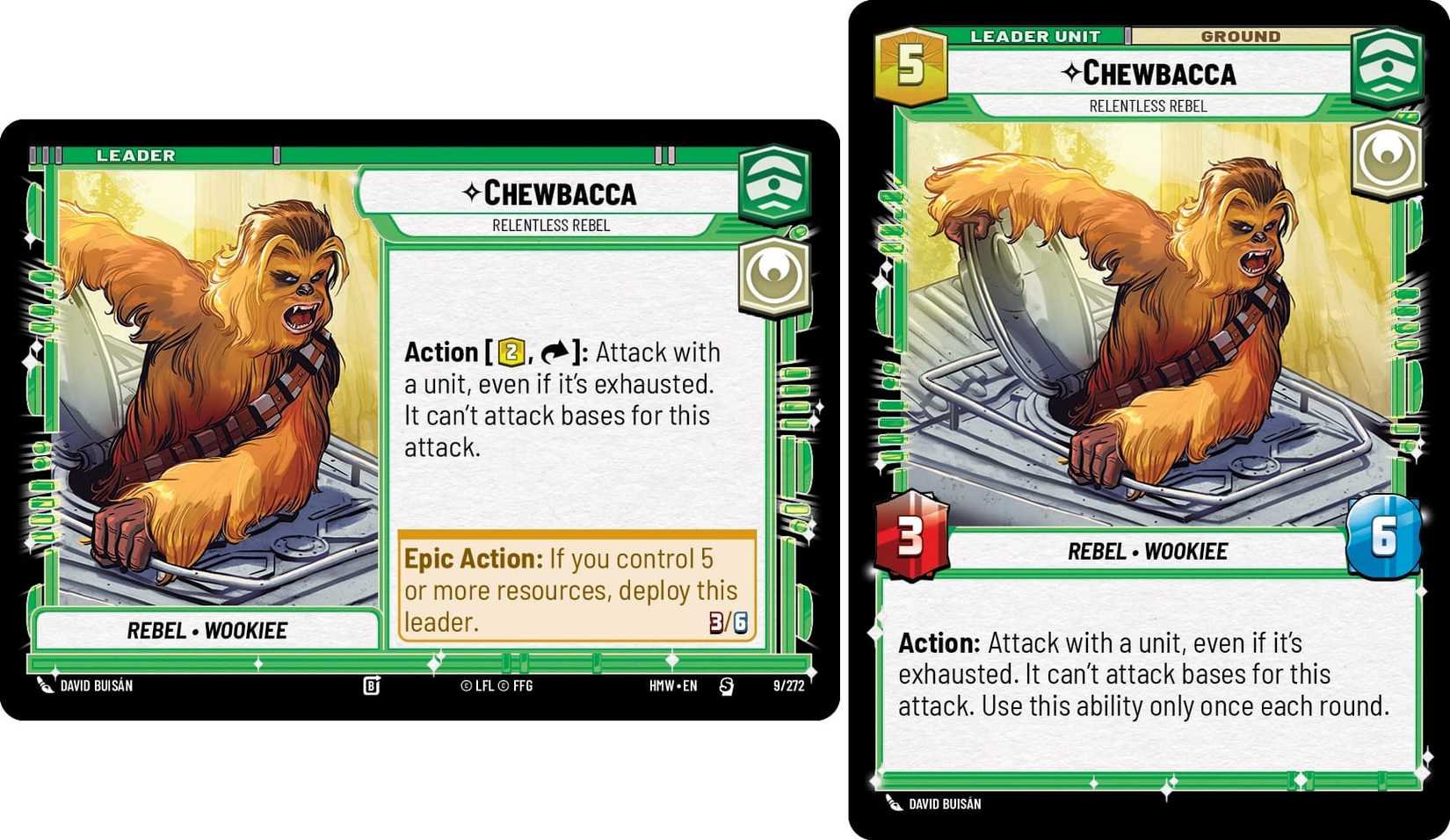 Image shows the Chewbacca card in Star Wars: Unlimited