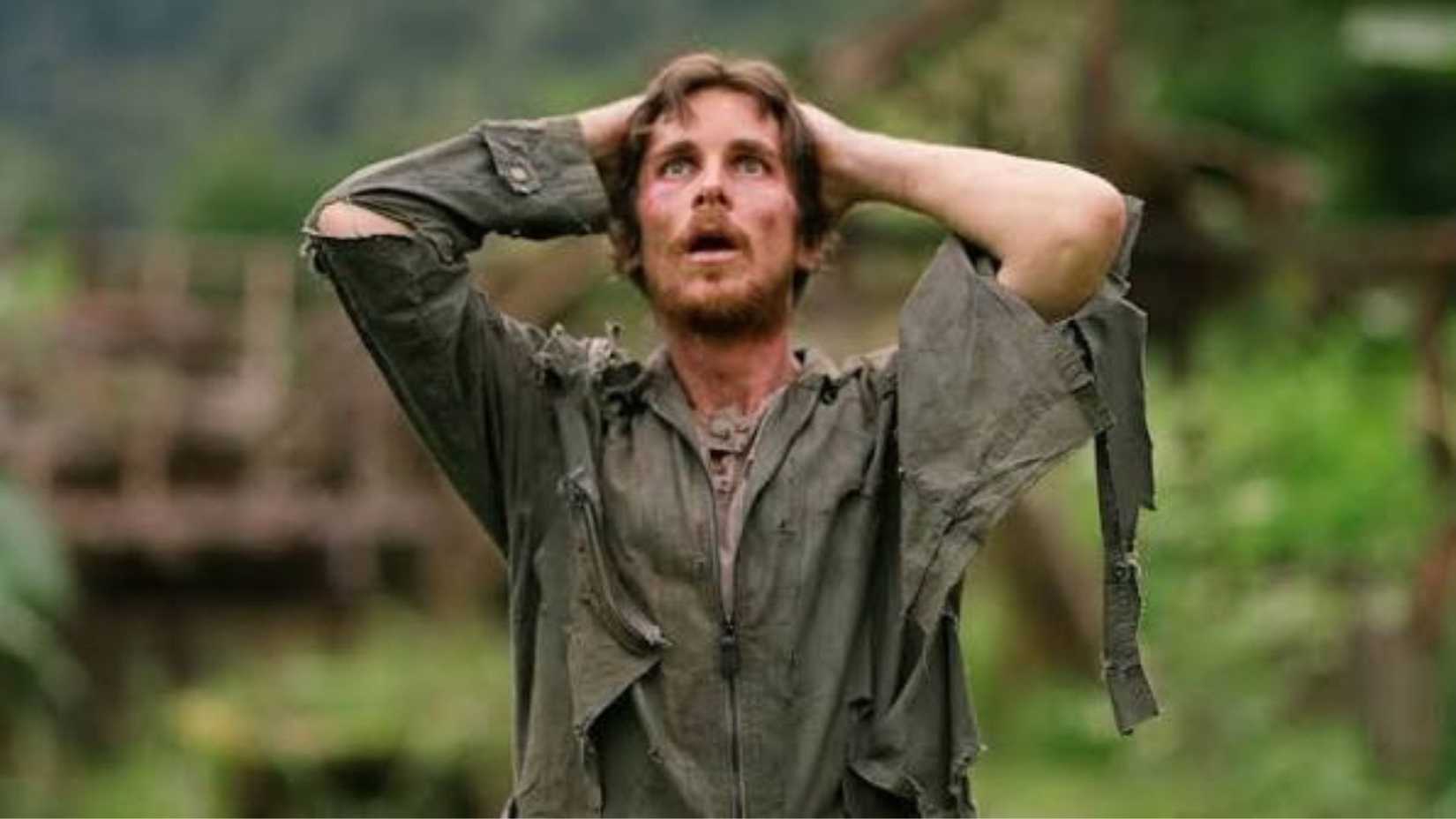 Christian Bale as Lieutenant Dieter Dengler in Rescue Dawn
