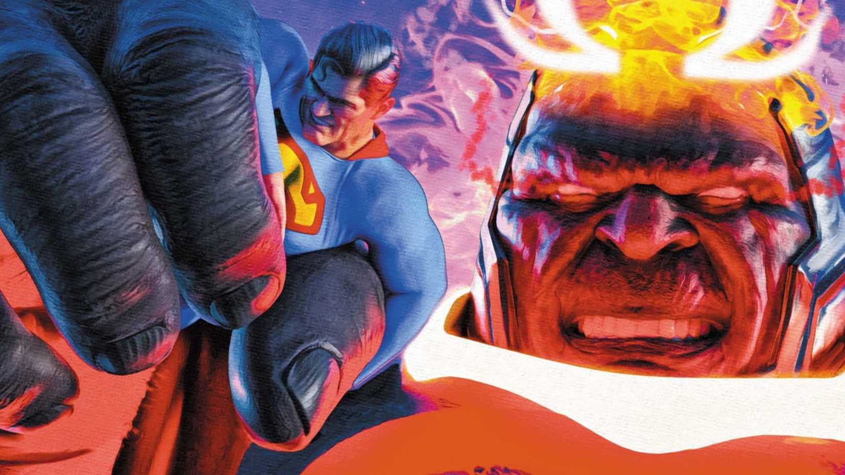 darkseid menacing superman