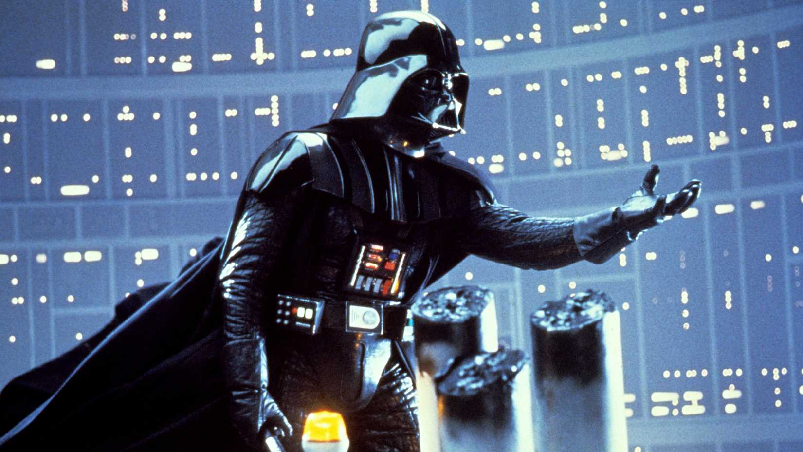 Darth Vader holding out his hand in The Empire Strikes Back
