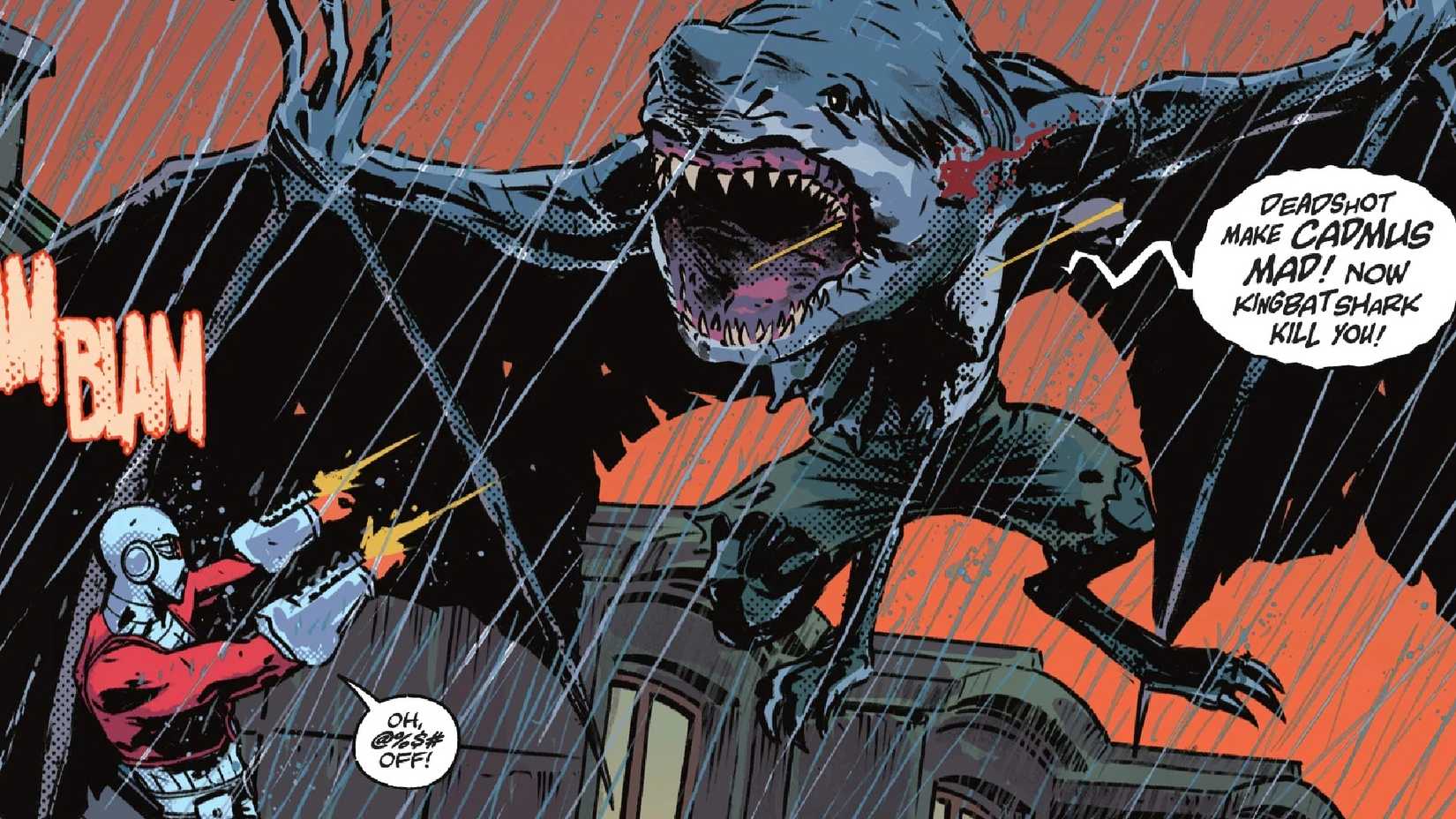 deadshot vs manbat king shark
