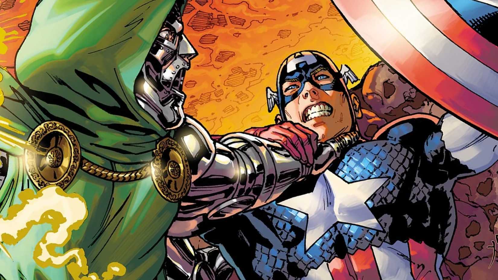 doctor doom vs captain america in hell