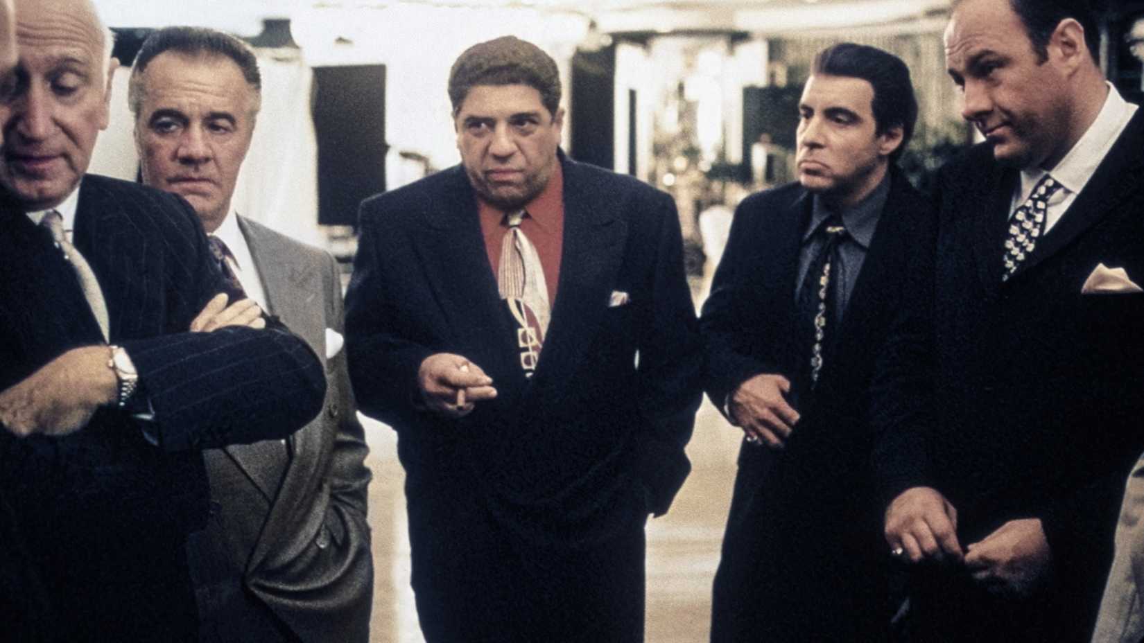 Dominic Chianese, Tony Sirico, Vincent Pastore, Steven Van Zandt, James Gandolfini in The Sopranos