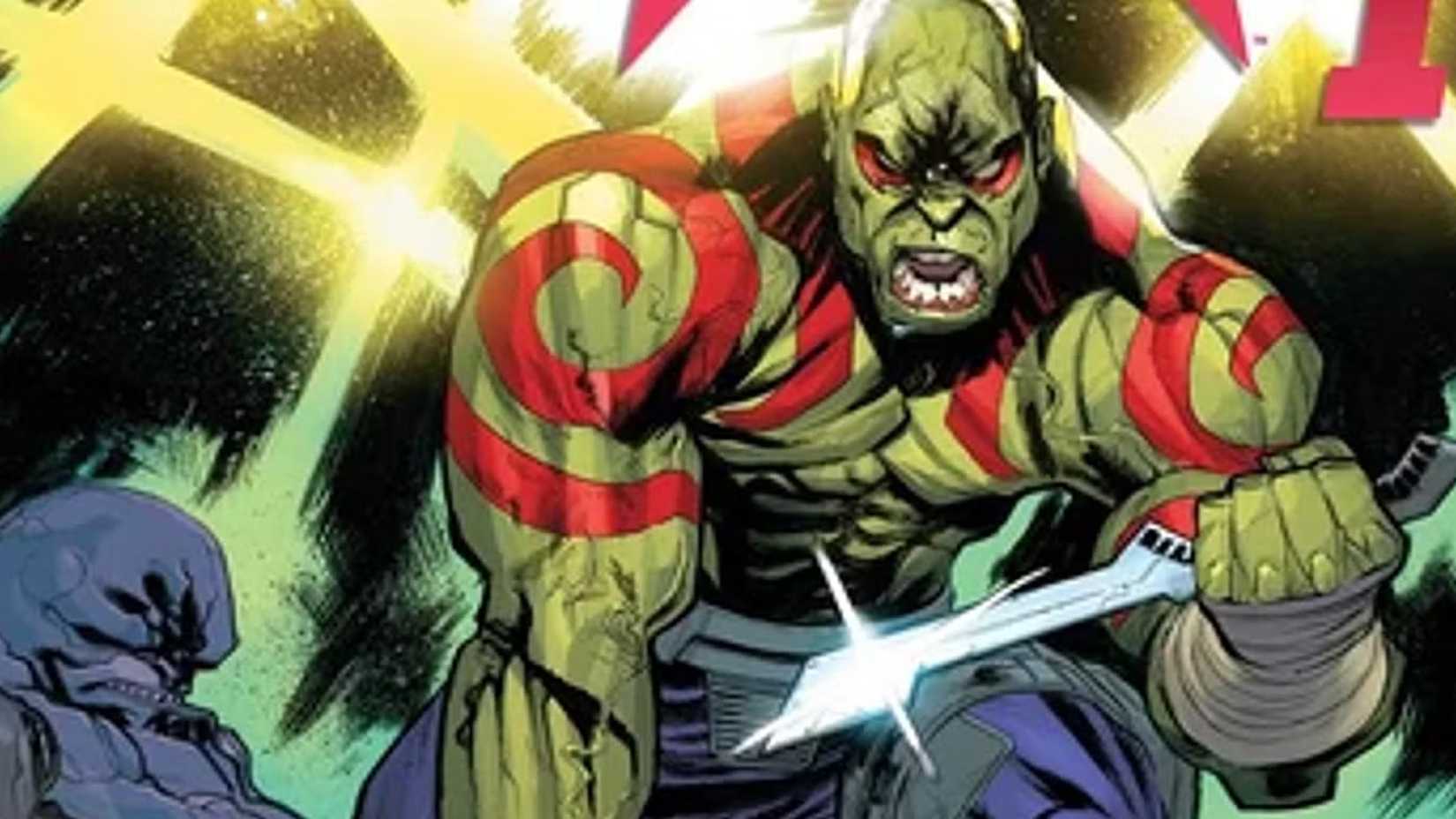 Drax the Destroyer brandishing a Knife