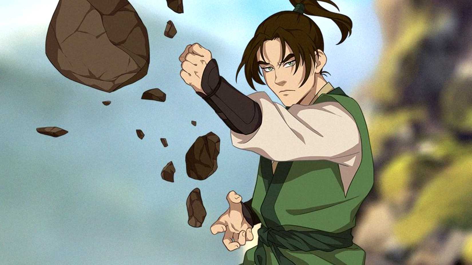 Earthbender Yun manipulates rocks in Avatar the Last Airbender art