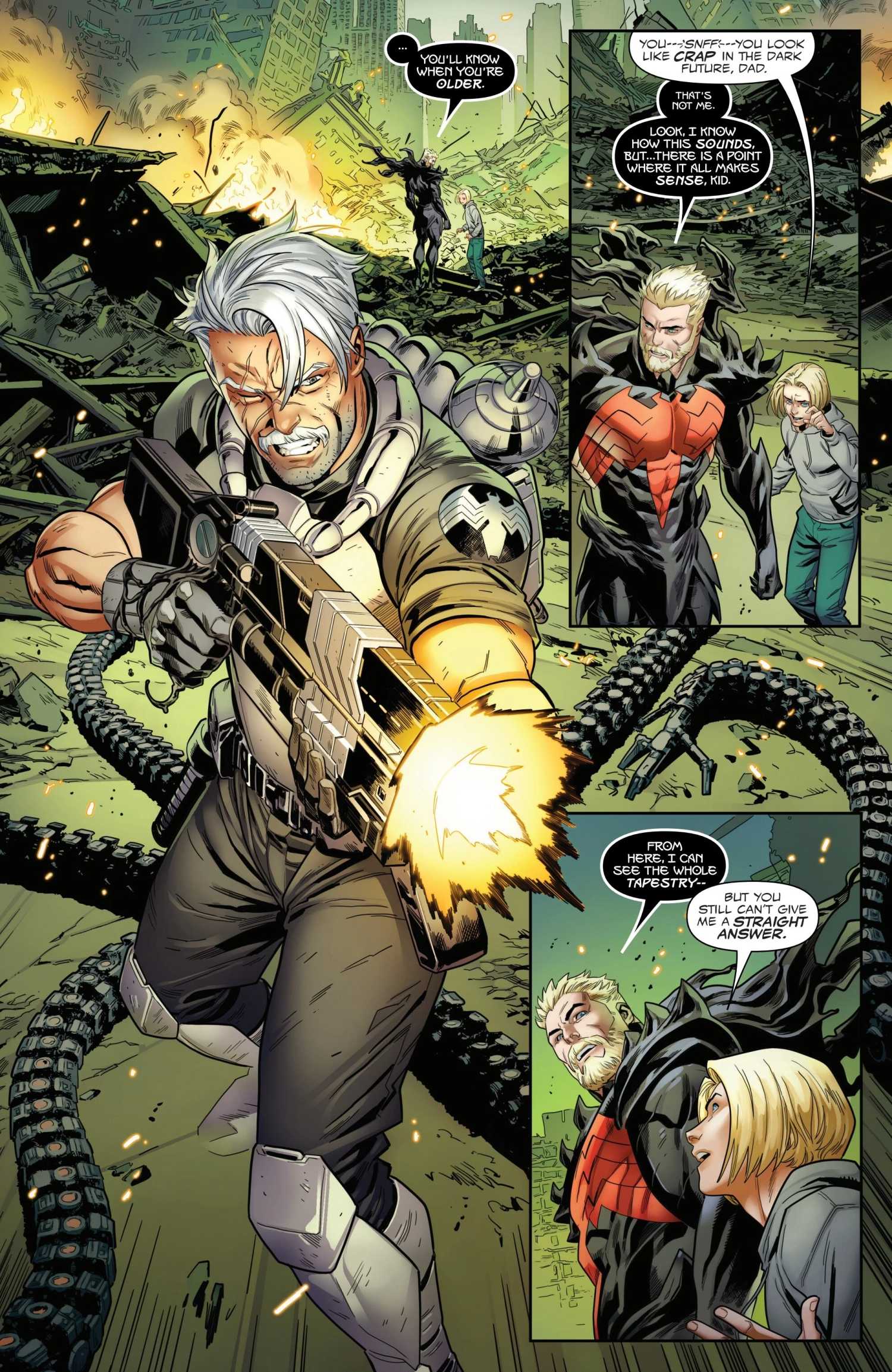 Eddie and Dylan Brock see the future in Queen in Black Venom