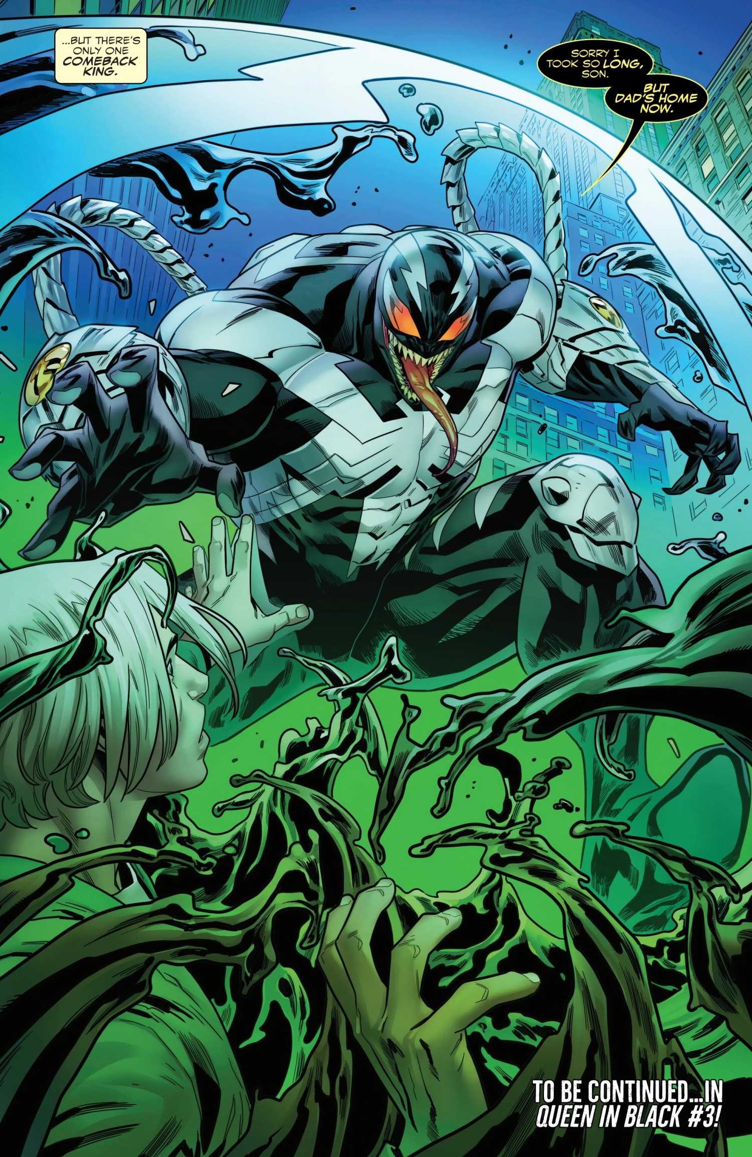 Eddie Brock debuts a new Venom design in Queen in Black