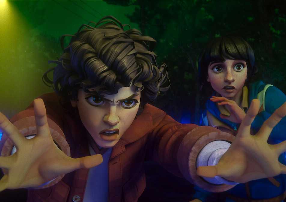 Elle using her powers and Mike looking worried in Stranger Things: Tales from '85 season 2