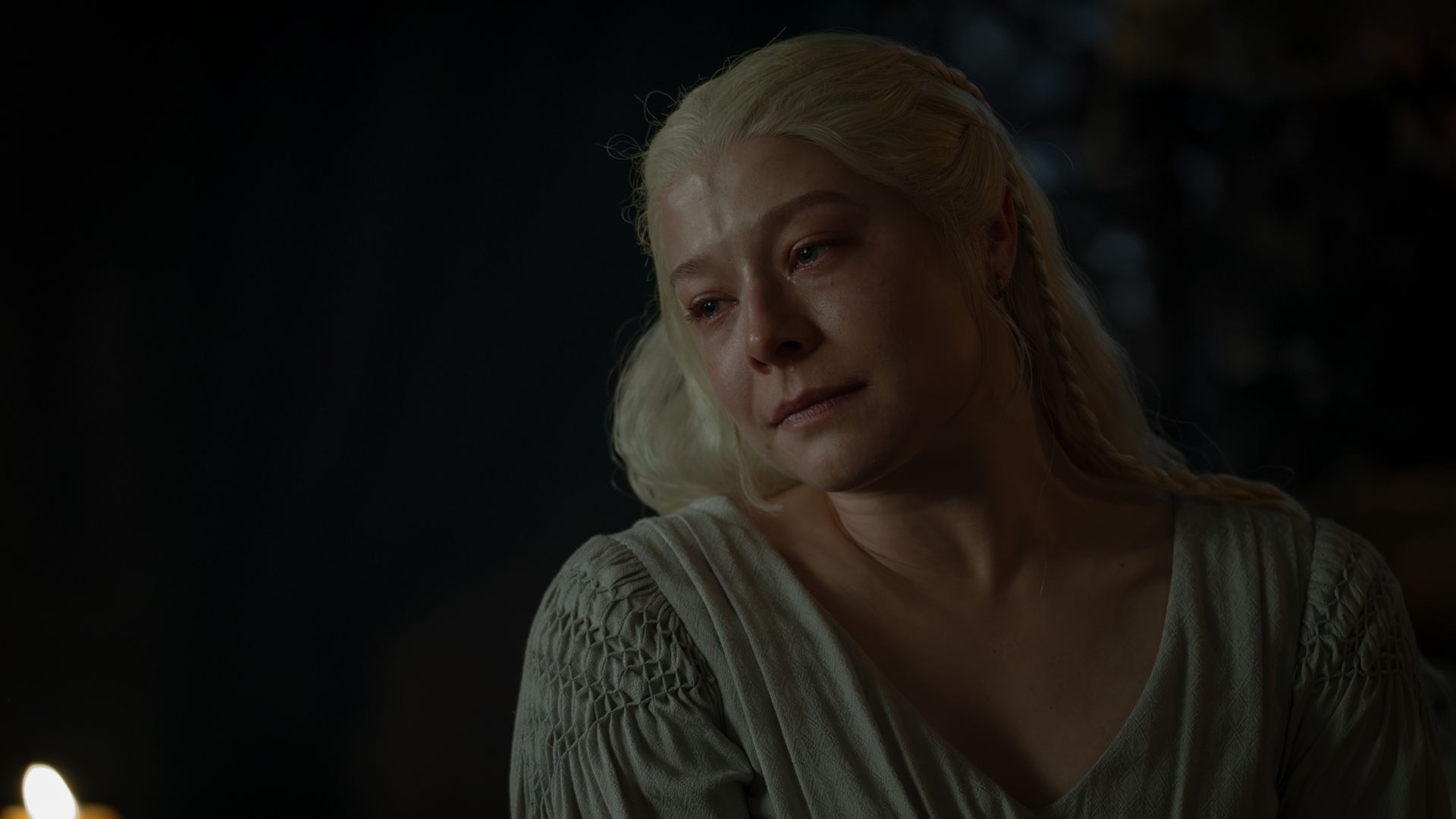 Rhaenyra crying in House of the Dragon season 3