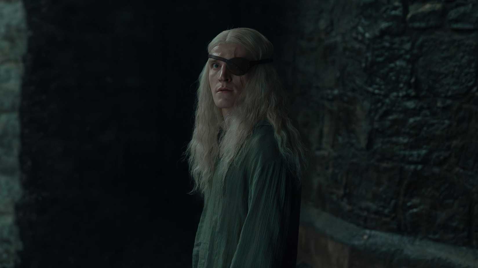 Aemond looking surprised in Harrenhal in House of the Dragon season 3