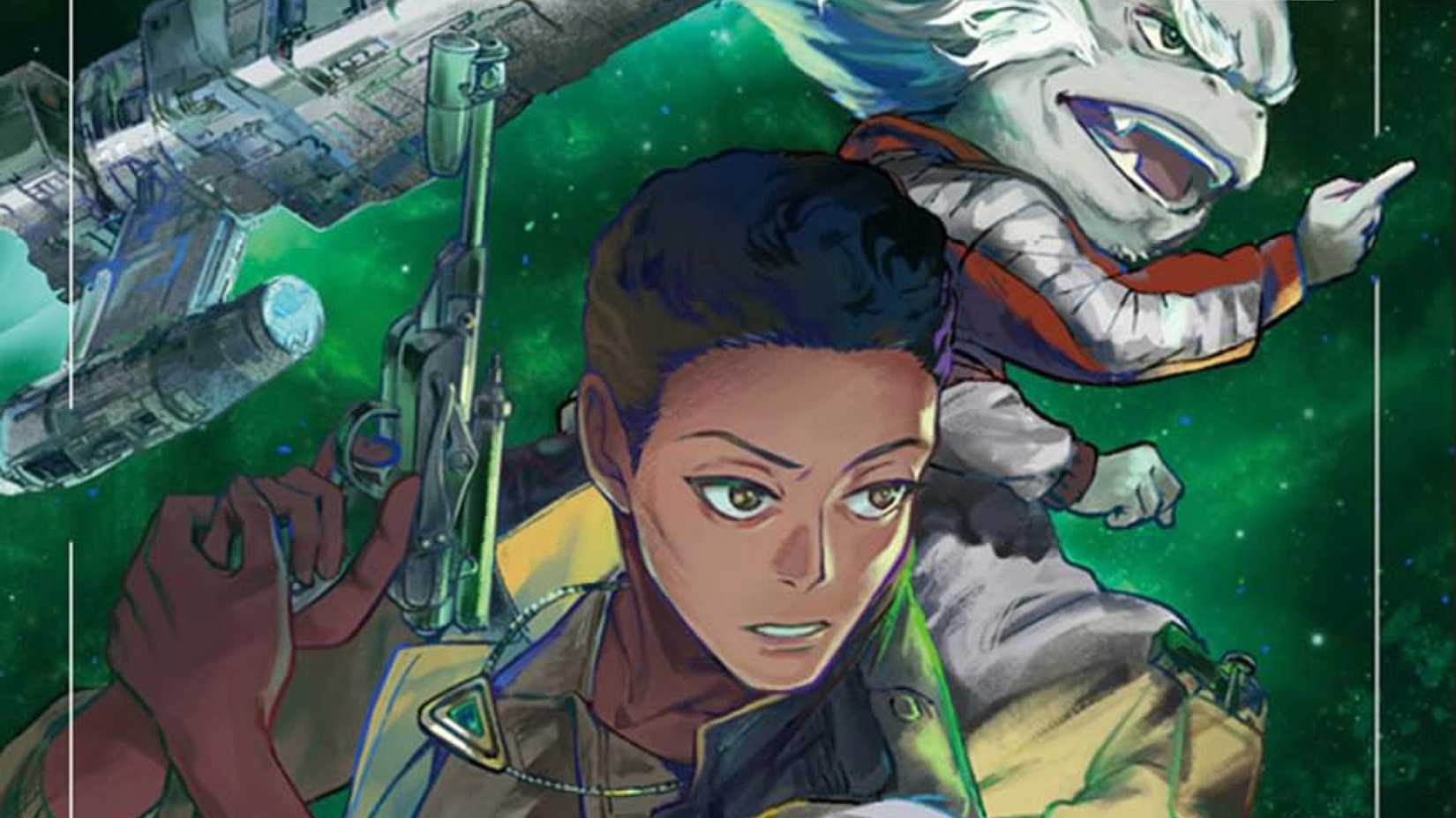 Cere and Greez on the cover of the third volume of the Fallen Order manga.