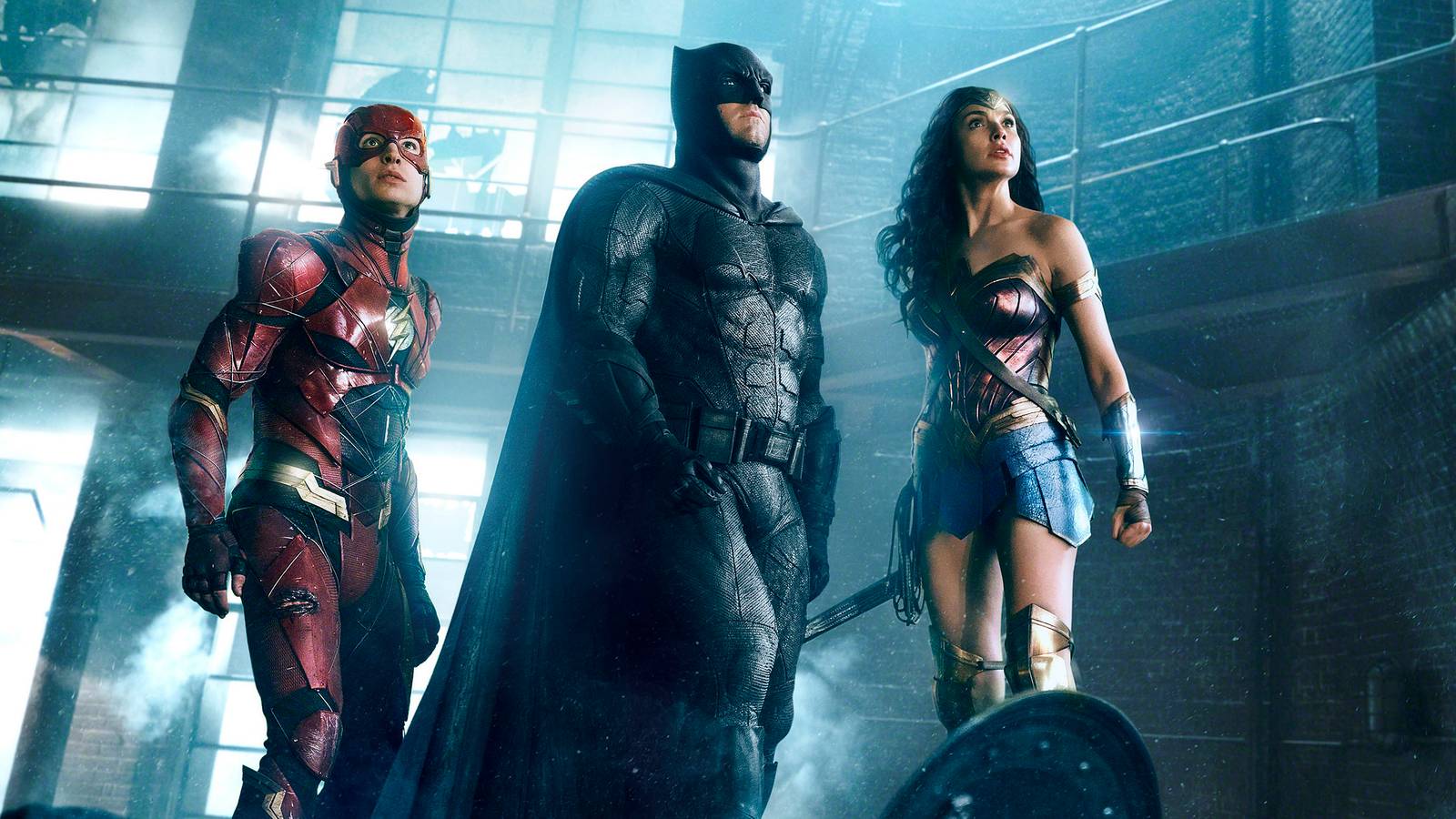 Flash Batman and Wonder Woman in Zack Snyder's Justice League