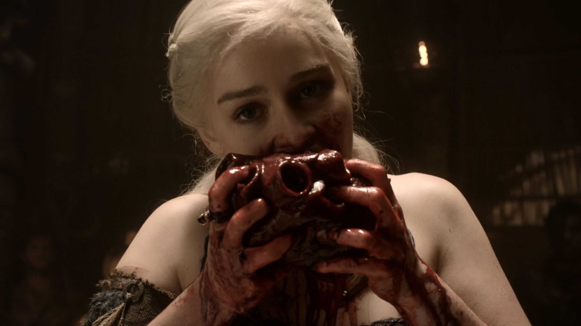 Game of Thrones Dany Eating Horse Heart