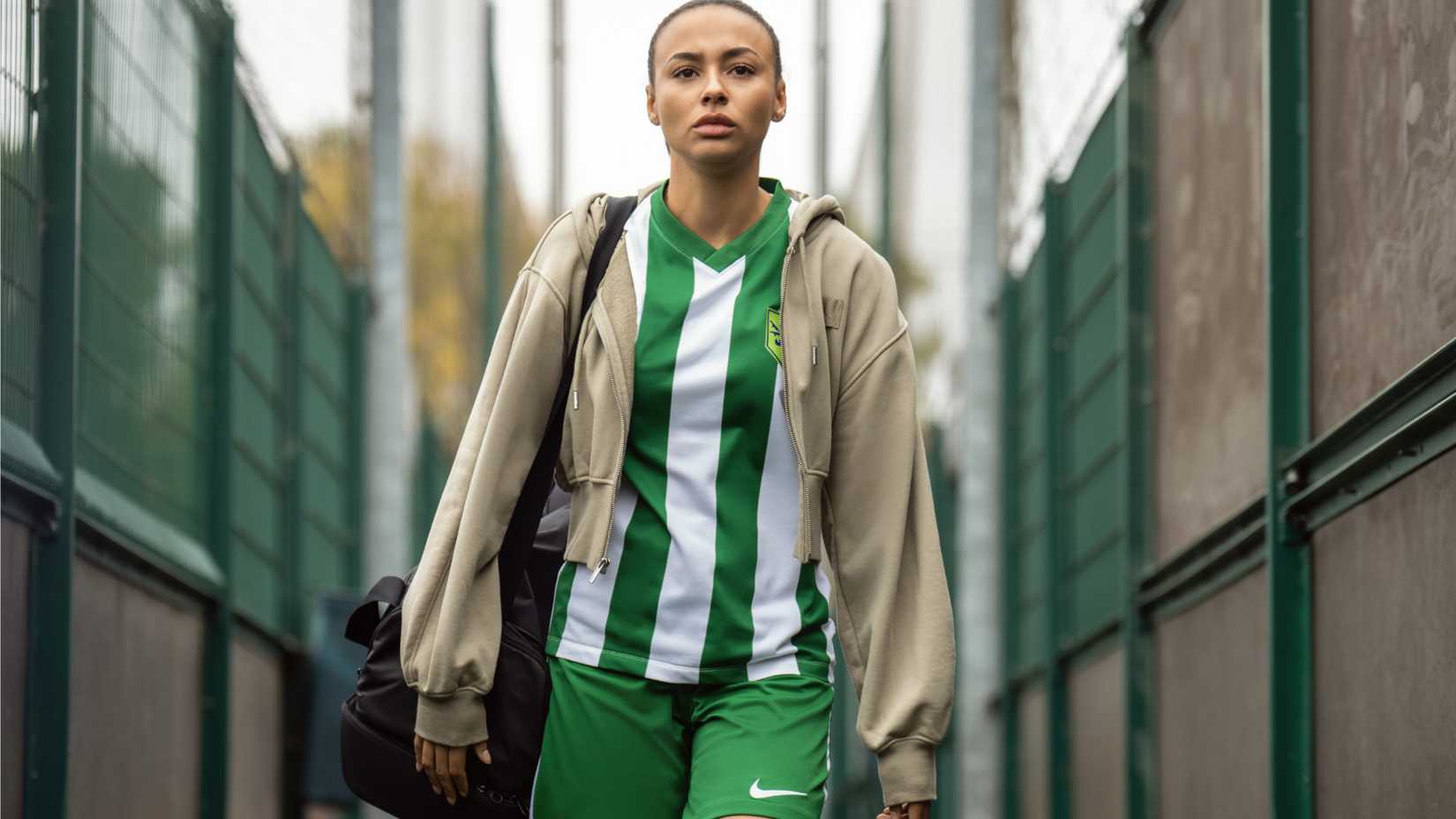Gemma (Abbie Hern) walking in her soccer uniform in Ted Lasso season 4