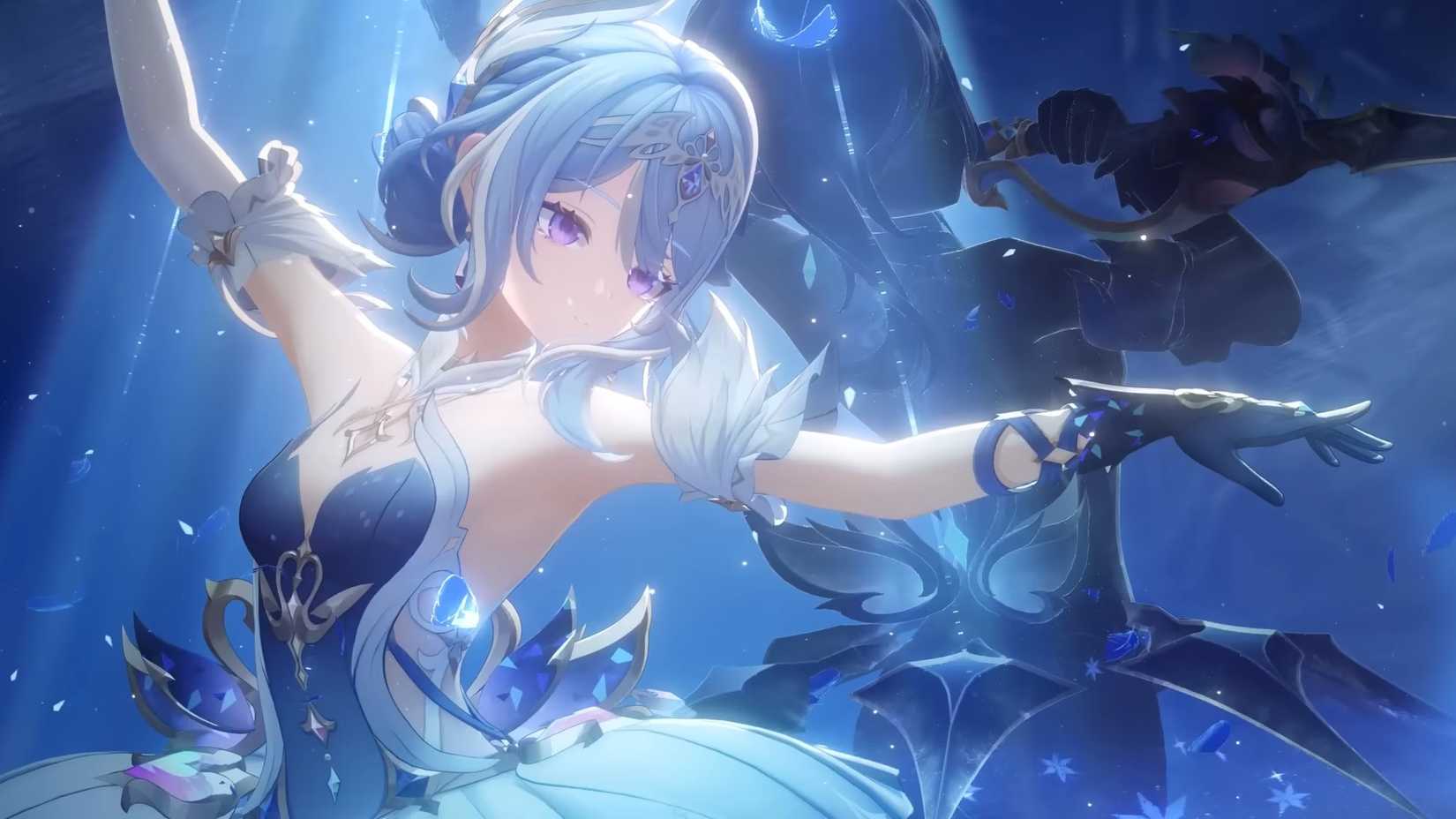 Genshin Impact's Odette gets ready to attack with her Dance Double.