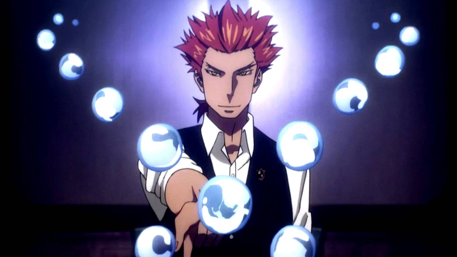 Ginti manipulates his water orbs in Death Parade