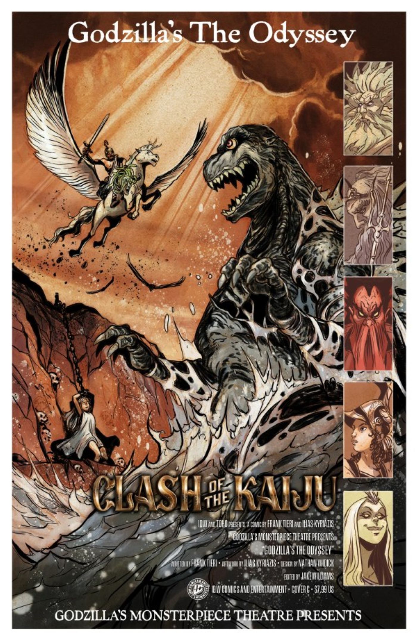 Godzilla's The Odyssey #1 variant cover 2