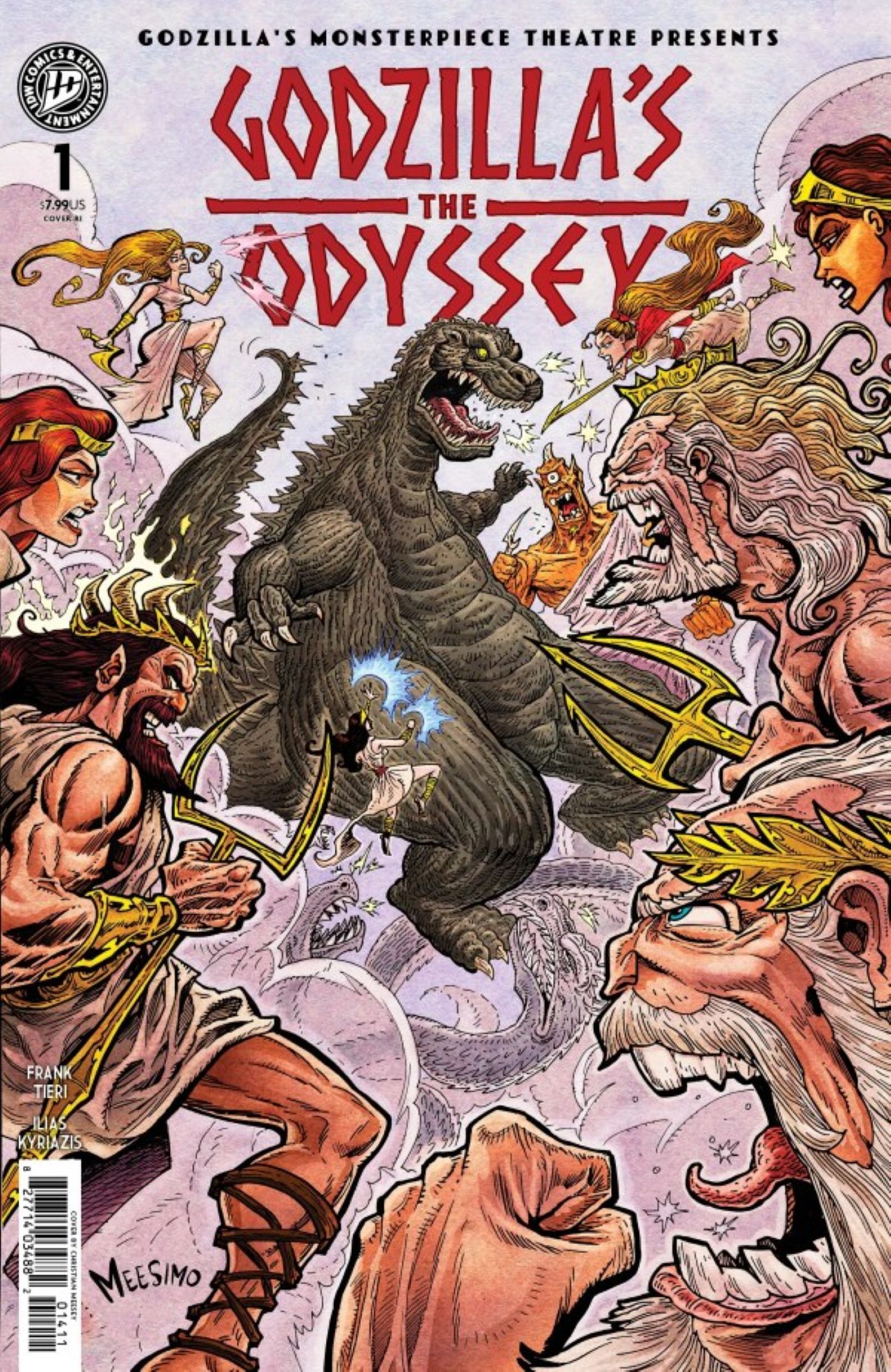 Godzilla's The Odyssey #1 variant cover 3