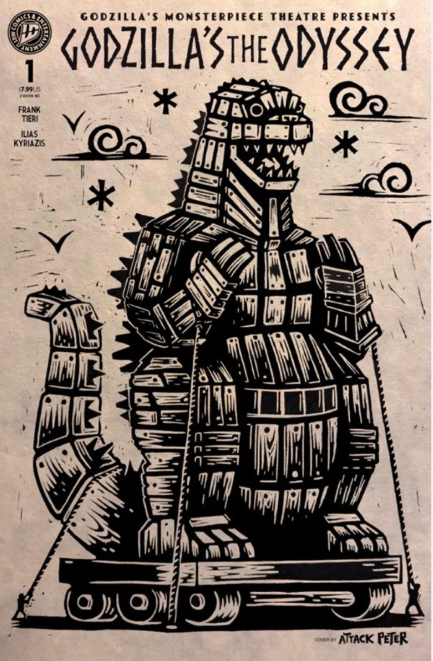 Godzilla's The Odyssey #1 variant cover 4