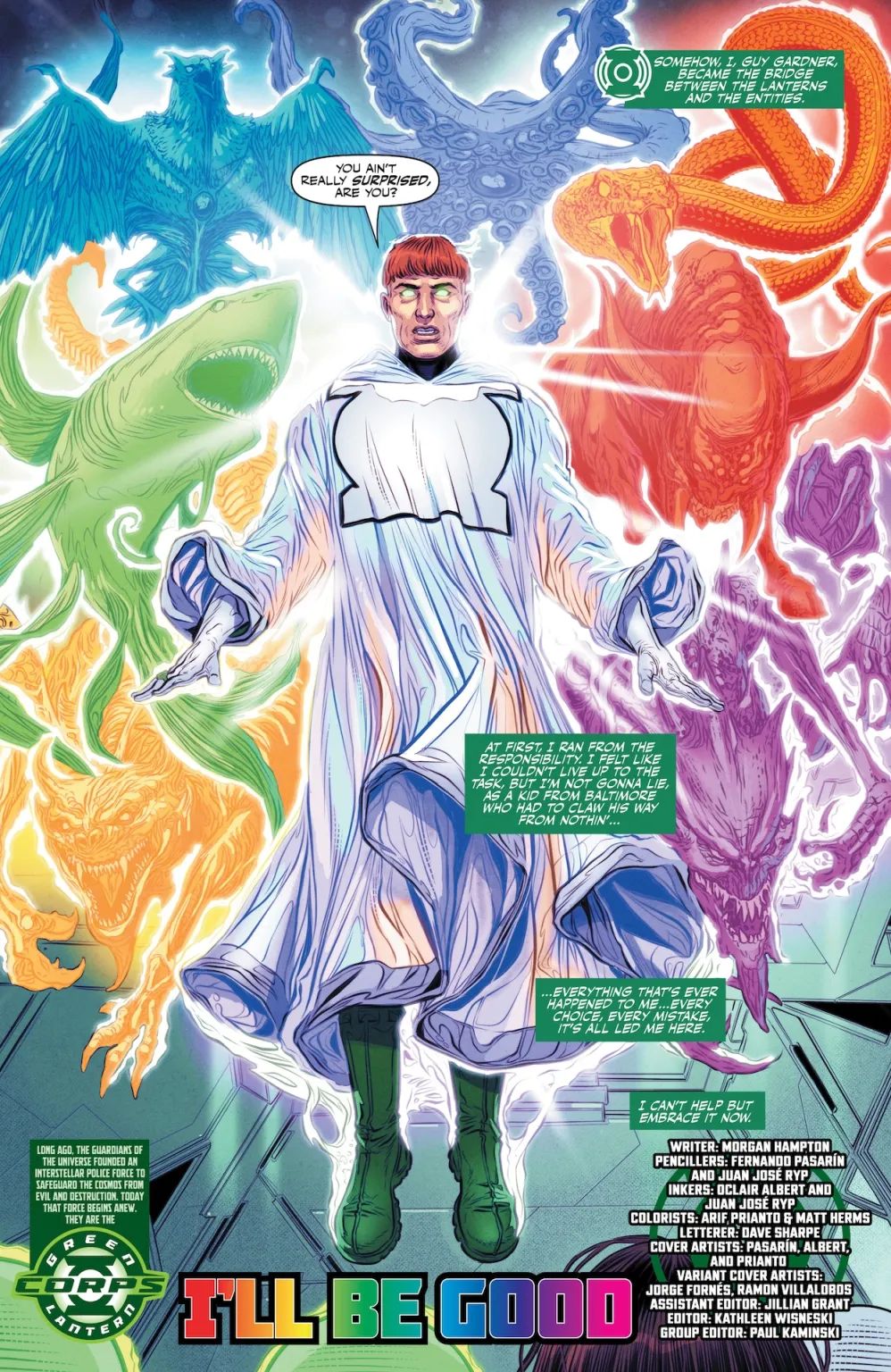 Guy Gardner becomes the Chrome Allsight in Green Lantern Corps #19