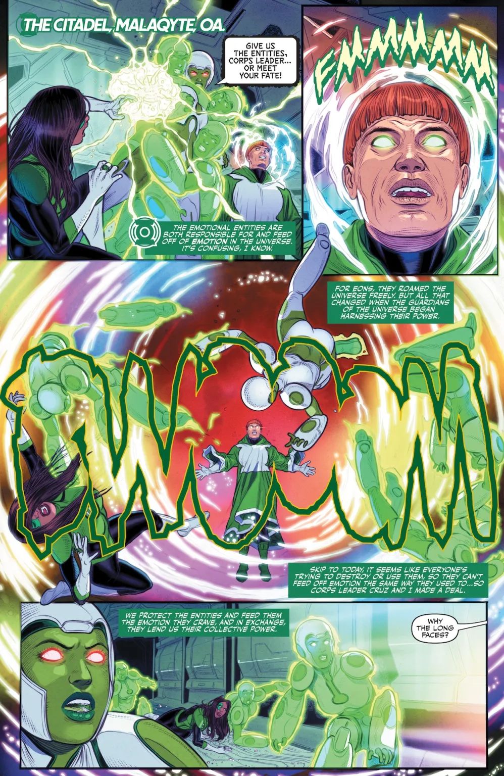 Guy Gardner wakes up from the Emotional Expanse in Green Lantern Corps #19