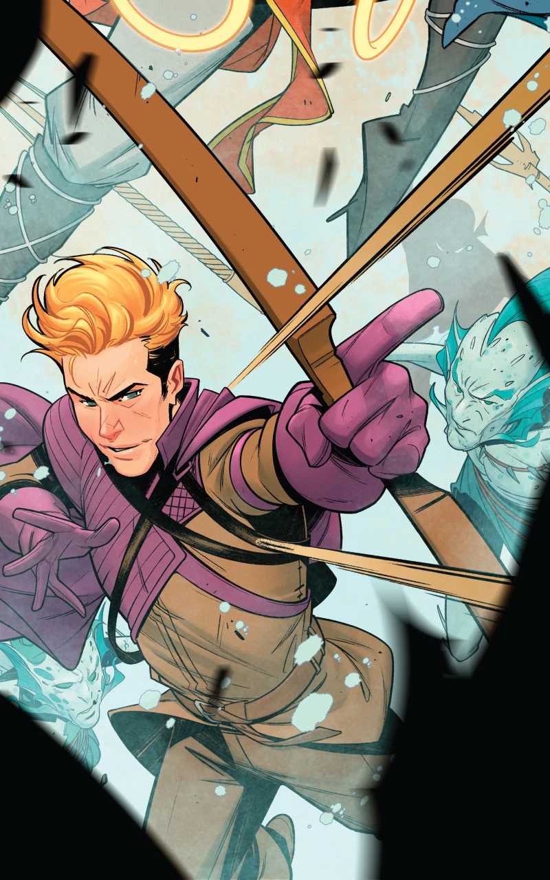 Hawkeye fights in Realmguard Infinity Comic #3