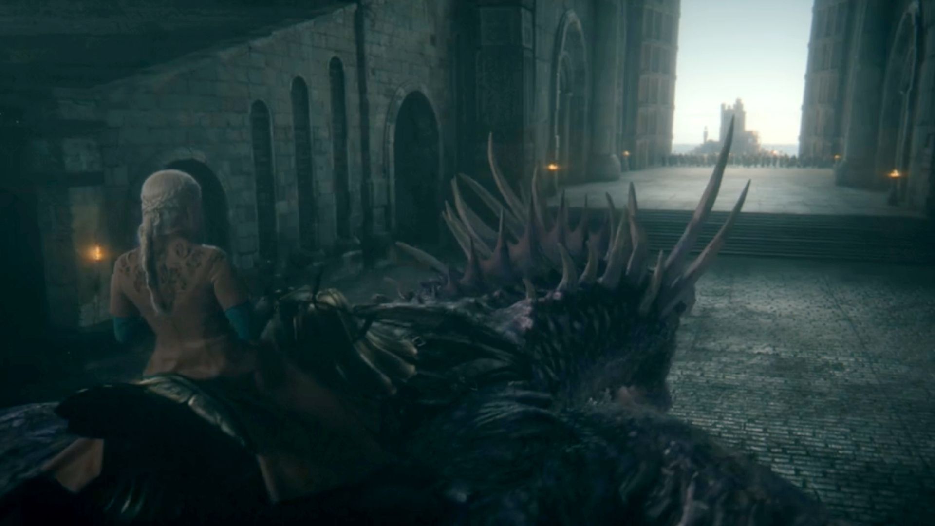Helaena Targaryen on Dreamfyre in House of the Dragon season 3 episode 7