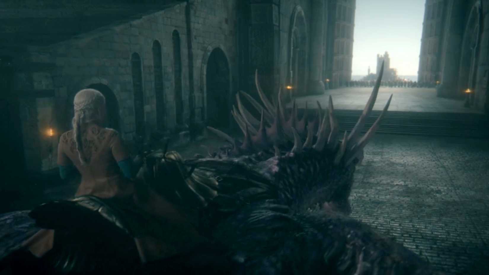 Helaena Targaryen on Dreamfyre in House of the Dragon season 3 episode 7