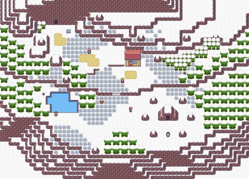 Image shows gameplay from Pokemon Emerald Ex
