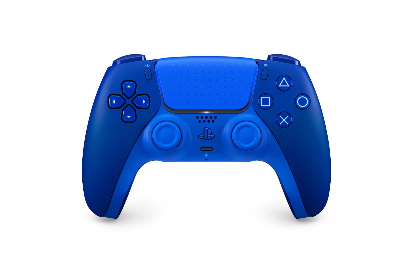 Image shows the brand-new Icon Blue Special Edition DualSense controller