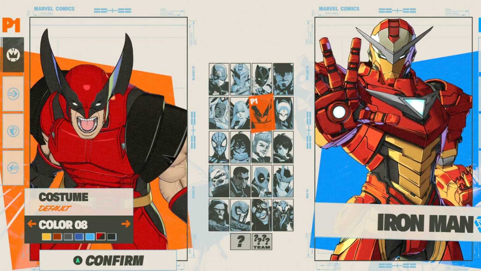 Marvel Tokon Fighting Souls characer color #8 for Wolverine
