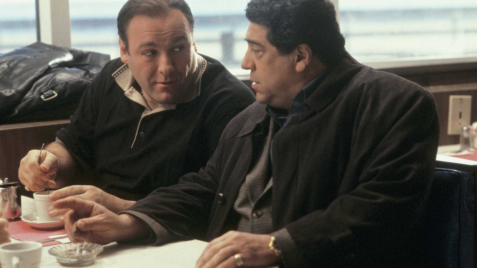 James Gandolfini and Vincent Pastore in The Sopranos season 3-1