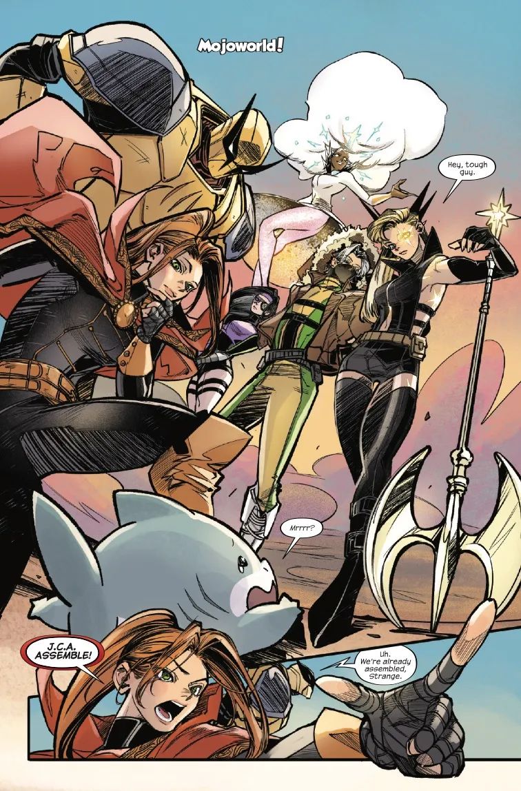 Jeff the Land Shark is saved by a team of heroes in Superstar #2