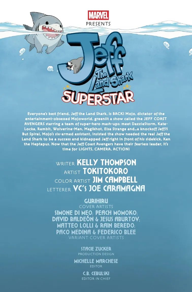 Jeff the Land Shark Superstar #2 credits page