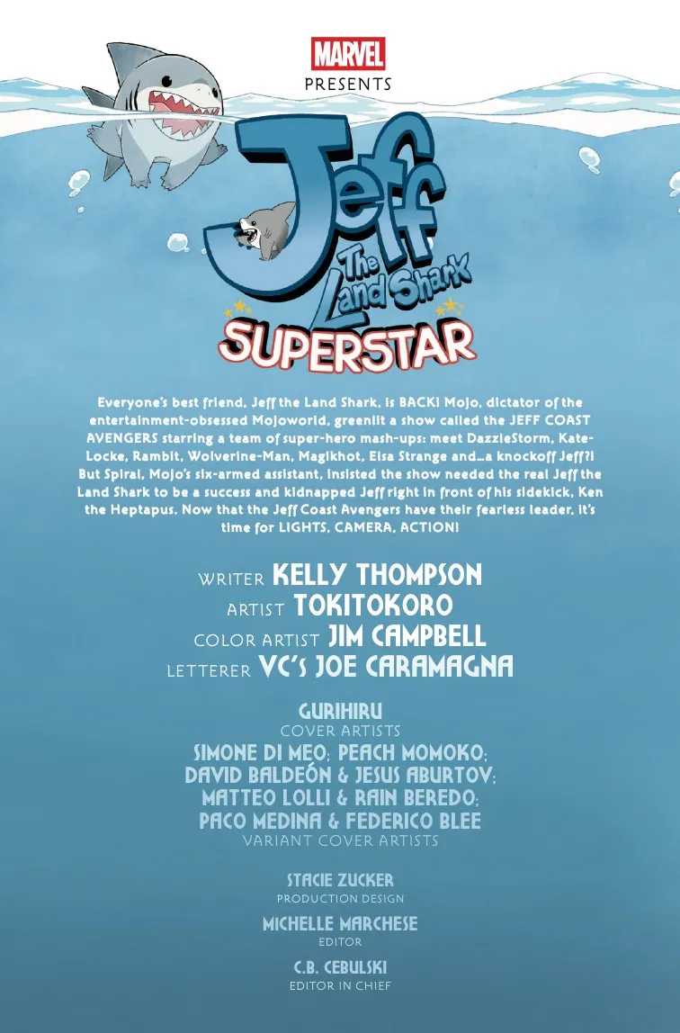 Jeff the Land Shark Superstar #2 credits page