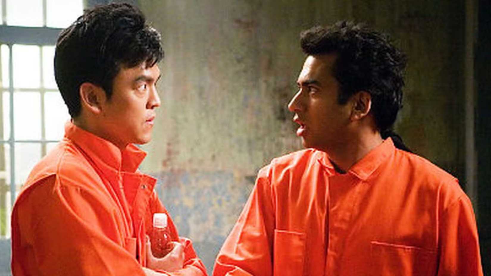 John Cho as Harold and Kal Penn and Kumar in Harold & Kumar Escape from Guantanamo Bay